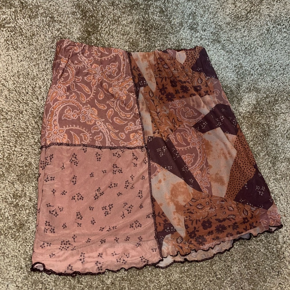 High rise mini skirt
